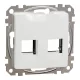 Schneider SEDNA 2xRJ45 adapter, RDM betétekhez, fehér