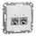 Schneider SEDNA 2xRJ45 Cat6A STP aljzat, fehér