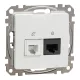 Schneider SEDNA RJ11/RJ45 Cat6 UTP kombinált aljzat, fehér