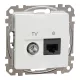 Schneider SEDNA TV/RJ45 Cat6 UTP kombinált aljzat, fehér