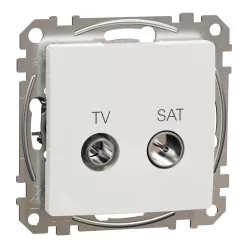Schneider SEDNA TV/SAT aljzat, végzáró, 4 dB, fehér