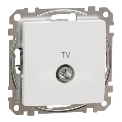 Schneider SEDNA TV aljzat, átmenő, 7 dB, fehér