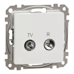 Schneider SEDNA TV/R aljzat, átmenő, 7 dB, fehér