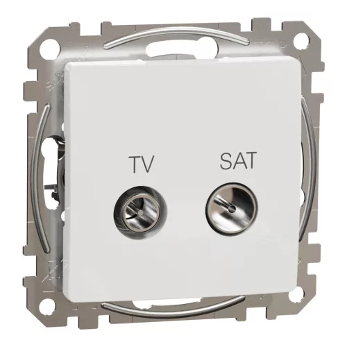 Schneider SEDNA TV/SAT aljzat, átmenő, 7 dB, fehér