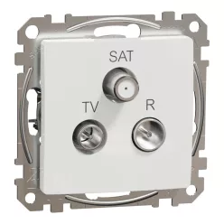 Schneider SEDNA TV/R/SAT aljzat, végzáró, 4 dB, fehér