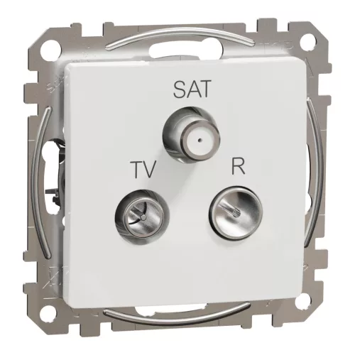 Schneider SEDNA TV/R/SAT aljzat, végzáró, 4 dB, fehér