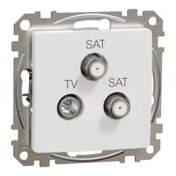 Schneider SEDNA TV/SAT/SAT aljzat, végzáró, 4 dB, fehér