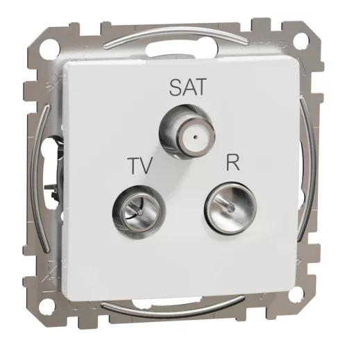 Schneider SEDNA TV/R/SAT aljzat, átmenő, 7 dB, fehér