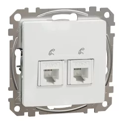 Schneider SEDNA 2xRJ11 aljzat, fehér