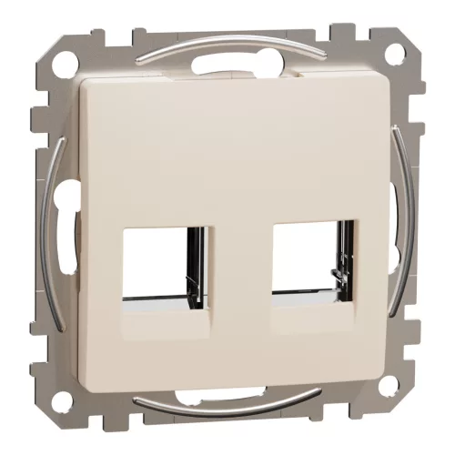 Schneider SEDNA 2xRJ45 adapter, RDM betétekhez, bézs