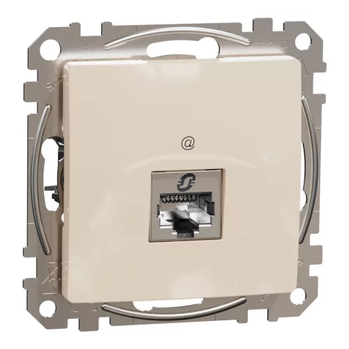 Schneider SEDNA 1xRJ45 Cat6 STP aljzat, bézs