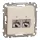 Schneider SEDNA 2xRJ45 Cat6 STP aljzat, bézs