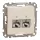 Schneider SEDNA 2xRJ45 Cat6A STP aljzat, bézs