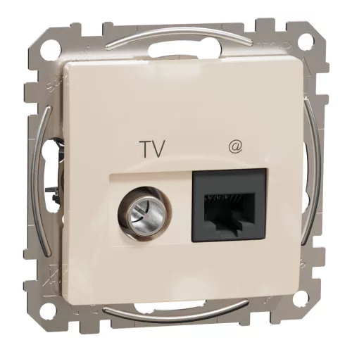 Schneider SEDNA TV/RJ45 Cat6 UTP kombinált aljzat, bézs