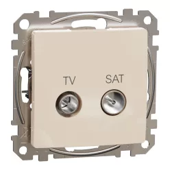 Schneider SEDNA TV/SAT aljzat, végzáró, 4 dB, bézs