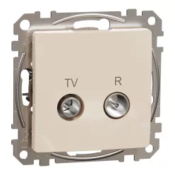Schneider SEDNA TV/R aljzat, átmenő, 7 dB, bézs