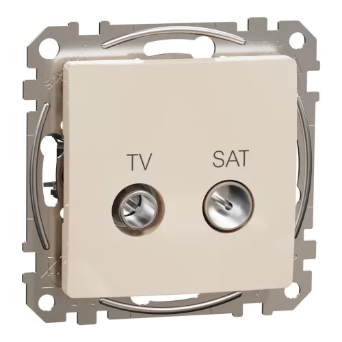 Schneider SEDNA TV/SAT aljzat, átmenő, 7 dB, bézs