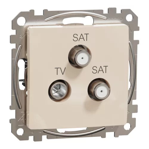 Schneider SEDNA TV/SAT/SAT aljzat, végzáró, 4 dB, bézs