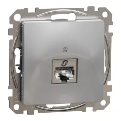 Schneider SEDNA 1xRJ45 Cat6 STP aljzat, alumínium
