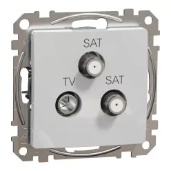   Schneider SEDNA TV/SAT/SAT aljzat, végzáró, 4 dB, alumínium