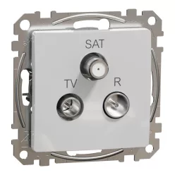 Schneider SEDNA TV/R/SAT aljzat, átmenő, 7 dB, alumínium