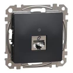 Schneider SEDNA 1xRJ45 Cat6 STP aljzat, antracit