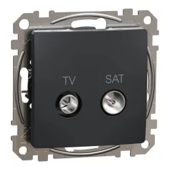 Schneider SEDNA TV/SAT aljzat, végzáró, 4 dB, antracit