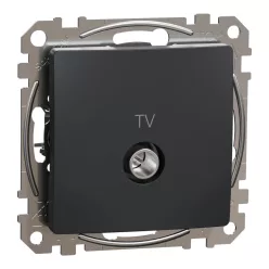 Schneider SEDNA TV aljzat, átmenő, 7 dB, antracit