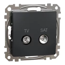 Schneider SEDNA TV/SAT aljzat, átmenő, 7 dB, antracit