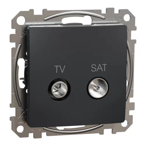 Schneider SEDNA TV/SAT aljzat, átmenő, 7 dB, antracit
