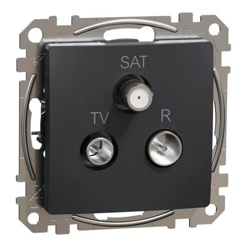 Schneider SEDNA TV/R/SAT aljzat, végzáró, 4 dB, antracit