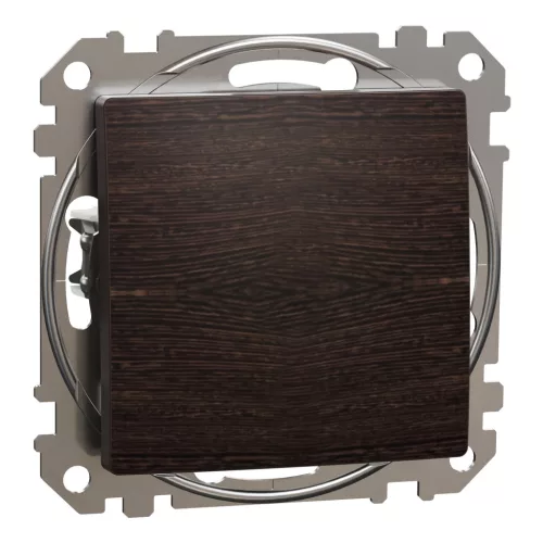 Schneider SEDNA egypólusú kapcsoló, rugós bekötés, 10AX, (101), wenge