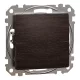 Schneider SEDNA egypólusú kapcsoló, rugós bekötés, 10AX, (101), wenge