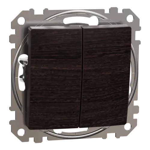 Schneider SEDNA csillárkapcsoló, rugós bekötés, 10AX, (105), wenge