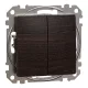 Schneider SEDNA Kettős váltókapcsoló, rugós bekötés, 10AX, (106+6), wenge