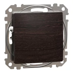   Schneider SEDNA egypólusú nyomó, rugós bekötés, 10A, (101N), wenge