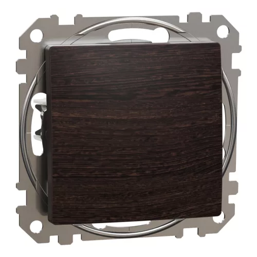 Schneider SEDNA egypólusú nyomó, rugós bekötés, 10A, (101N), wenge