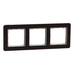 Schneider SEDNA ELEMENTS Hármas keret, univerzális, wenge
