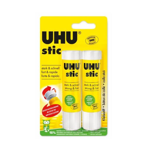 UHU Papírragasztó Ragasztóstift, 2X21g B2
