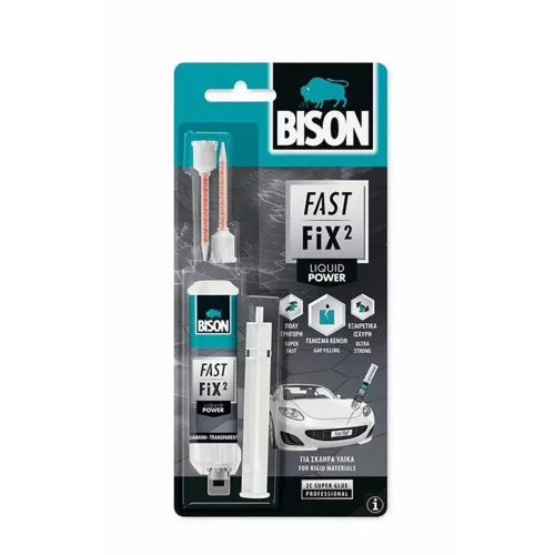 BISON Fast Fix Liquid Power Kétkomponensű Extra Erős Ragasztó, 10ml