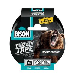   BISON Grizzly Szuper Erős Szöveterősített Ragasztószalag, fekete, 10m