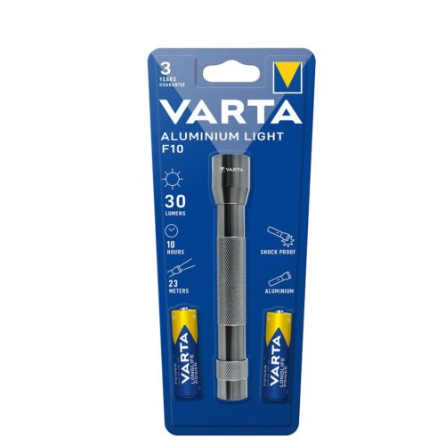 VARTA Elemlámpa Aluminium Light F10 (+2xAA)