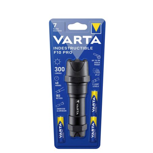 VARTA Elemlámpa Indestructible F10 PRO (+3AAA) (300 lumen)