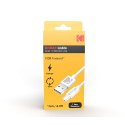   Kodak Töltő-és Adatkábel Android Eszközökhöz USB - Micro USB 1m 5V/2A