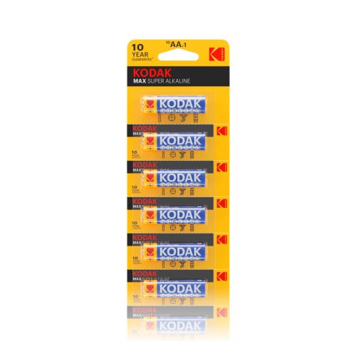 Kodak Max Alkáli Ceruza Elem AA (1,5V) B10 (kartella)