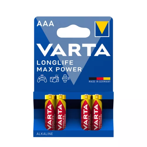 VARTA Longlife Max Power Alkáli Mikro Elem AAA B4