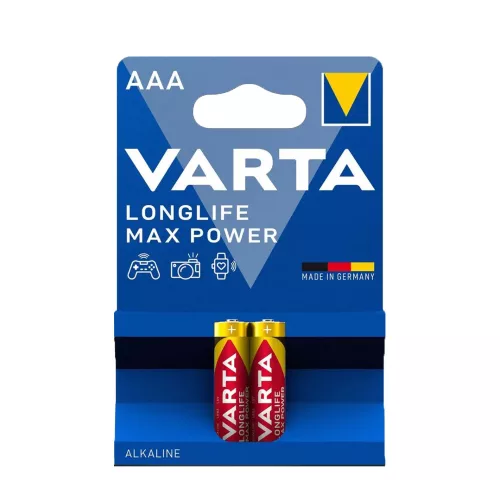 VARTA Longlife Max Power Alkáli Mikro Elem AAA B2