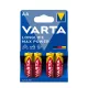 VARTA Longlife Max Power Alkáli Ceruza Elem AA B4
