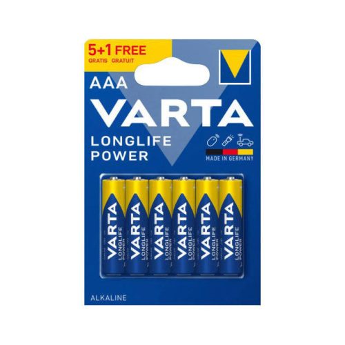 VARTA Longlife Power Alkáli Mikro Elem AAA B5+1