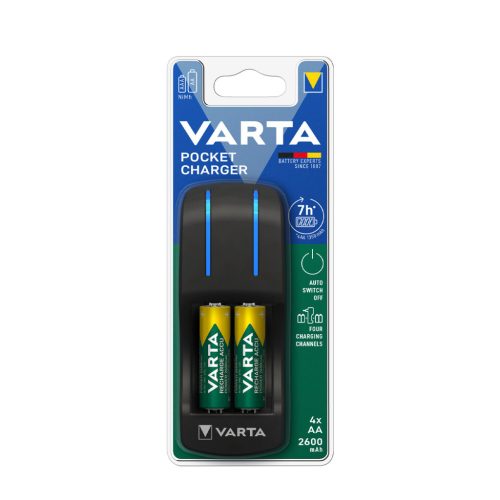 VARTA Akkutöltő Pocket + 4x2600mAh AA (AA/AAA) 420min
